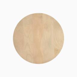 FurnitureboxUK Tacoma Round White Oak Wood Side Table in Light Brown - thumbnail 5
