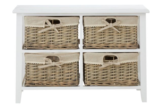 Orsina Stylish Compact 4 Drawers Chest, Modern Chest Of Drawers For Livingroom, Minimalist Storage Chest For Lounge in Natural - image 1