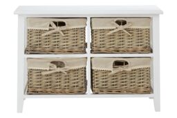 Orsina Stylish Compact 4 Drawers Chest, Modern Chest Of Drawers For Livingroom, Minimalist Storage Chest For Lounge in Natural