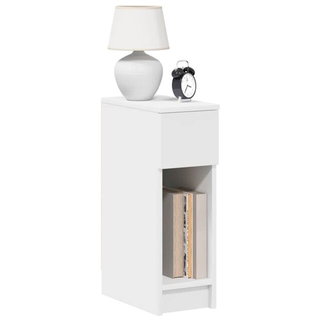 Berkfield Home Bedside Cabinets with Drawer 2 pcs White 20x36x60 cm - Size: 20 x 36 x 60 cm - image 1