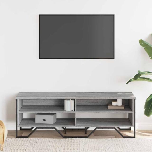 Berkfield Home TV Cabinet Grey Sonoma 122x34x41 cm Engineered Wood - Size: 122 x 34 x 41 cm - image 1