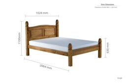 Birlea Mexican Corona Low End Bed in Brown - Size: Double - thumbnail 6