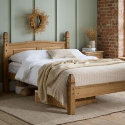 Birlea Mexican Corona Low End Bed in Brown - Size: Double - thumbnail 1