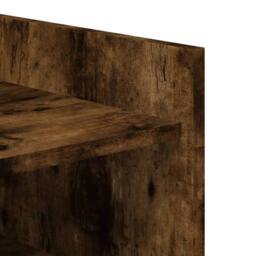 Berkfield Home Shoe Cabinet Smoked Oak 74.5x37.5x100 cm Engineered Wood in Brown - thumbnail 8
