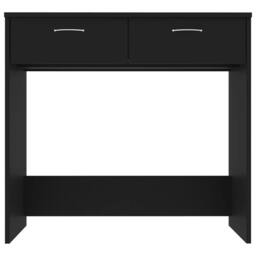 Berkfield Home Modern Desk Black 80x40x75 cm Engineered Wood - Size: 80 x 40 x 75 cm - thumbnail 1