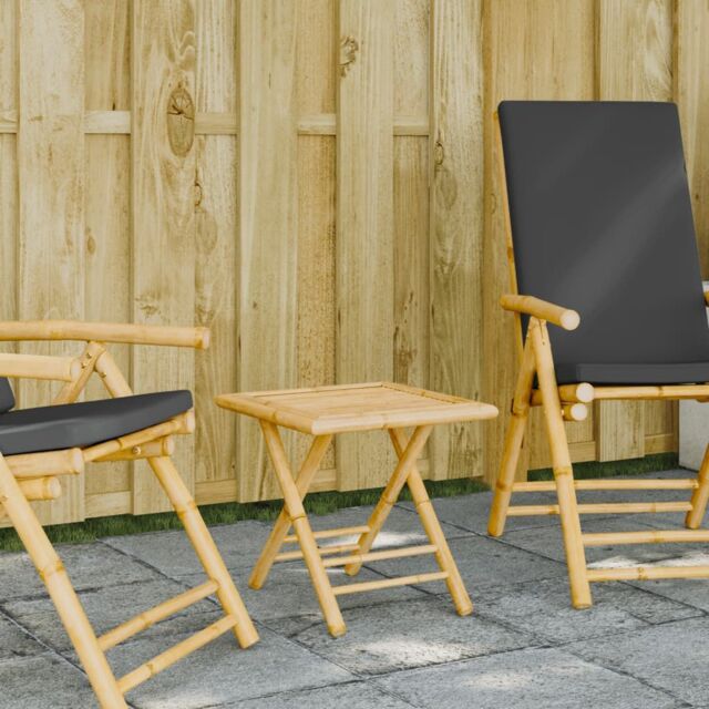 Berkfield Home Folding Garden Table 45x45x45 cm Bamboo in Brown - Size: 45 x 45 x 45 cm - image 1
