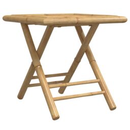 Berkfield Home Folding Garden Table 45x45x45 cm Bamboo in Brown - Size: 45 x 45 x 45 cm - thumbnail 2