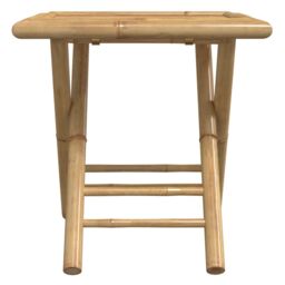 Berkfield Home Folding Garden Table 45x45x45 cm Bamboo in Brown - Size: 45 x 45 x 45 cm - thumbnail 4