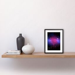 Artery8 Wall Art Print Hubble Space Astronomy Chandra Collaboration Composite Galaxy Cluster MACS J0025.4-1222 Pink Blue Dark Ordinary Matter - thumbnail 2