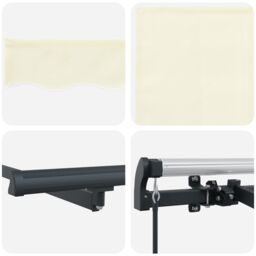 Berkfield Home Retractable Awning Manual Cream & Anthracite 4 x 2 m - thumbnail 8