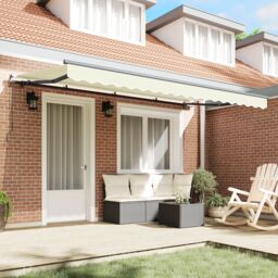 Berkfield Home Retractable Awning Manual Cream & Anthracite 4 x 2 m - thumbnail 3