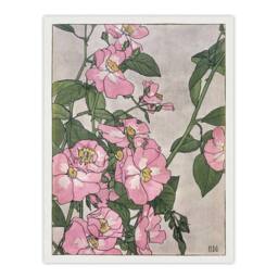 "Artery8 Prairie Rose Flowers Vintage Wall Art Print Borger Overbeck in Pink - Size: W12"" x H16""" - thumbnail 1