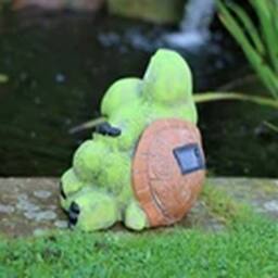 EONLION Large Solar Powered Garden Ornament Tortoise Turtle Lamp in Green - thumbnail 4