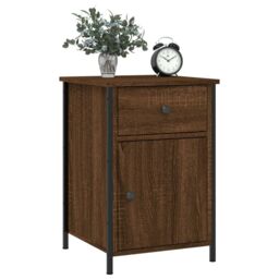 Berkfield Home Bedside Cabinets 2 pcs Brown Oak 40x42x60 cm Engineered Wood - Size: 40 x 42 x 60 cm - thumbnail 3