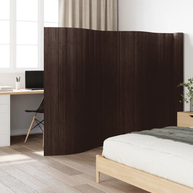 Berkfield Home Room Divider Dark Brown 165x800 cm Bamboo - image 1