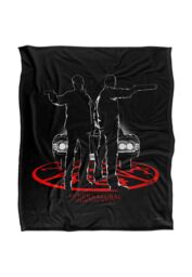 Warner Brothers Supernatural Silhouettes Silky Touch Super Soft Throw Blanket in White - thumbnail 1