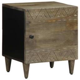 Berkfield Home Beautiful Bedside Cabinets 2 pcs Light Grey 40x33x46 cm Solid Woo - Size: 40 x 33 x 46 cm - thumbnail 3
