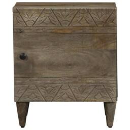 Berkfield Home Beautiful Bedside Cabinets 2 pcs Light Grey 40x33x46 cm Solid Woo - Size: 40 x 33 x 46 cm - thumbnail 4