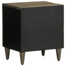 Berkfield Home Beautiful Bedside Cabinets 2 pcs Light Grey 40x33x46 cm Solid Woo - Size: 40 x 33 x 46 cm - thumbnail 6