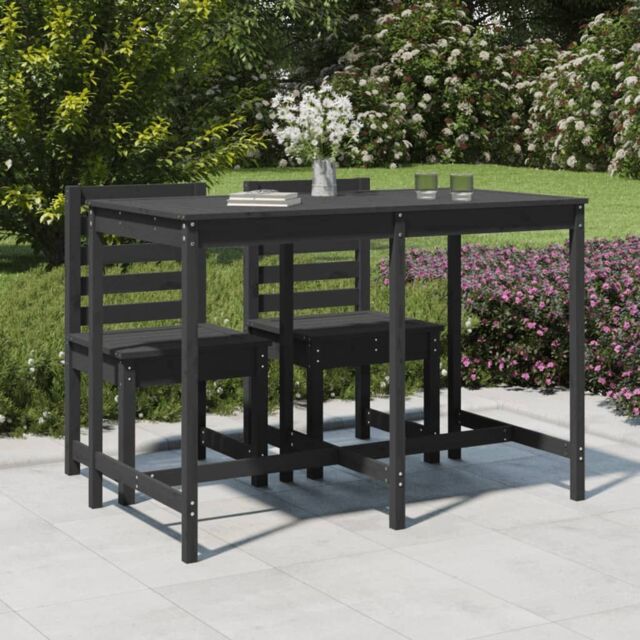 Berkfield Home Garden Table Grey 159.5x82.5x110 cm Solid Wood Pine - image 1