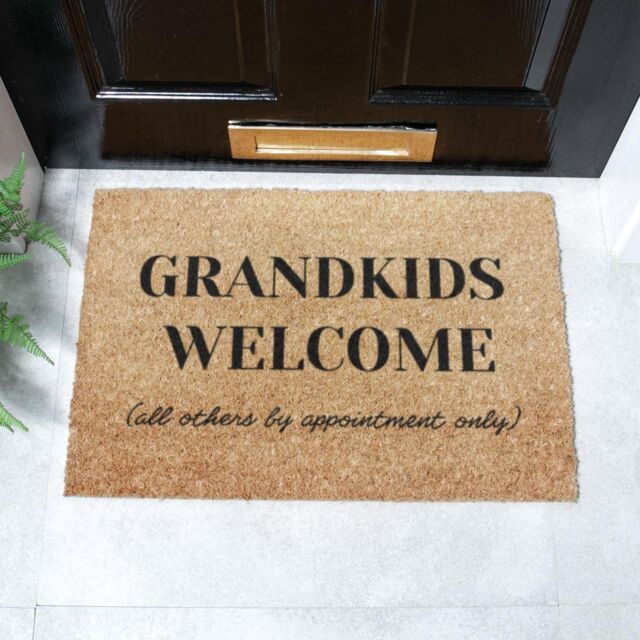 Artsy Mats Grandkids Welcome Doormat (60 x 40cm) in Brown - Size: 40 cm x 60 cm - image 1