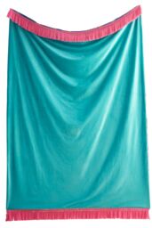 Laurence Llewelyn-Bowen 'Cotswold Fantasia' Soft Touch Floral Print Velvet Throw in Navy - Size: 130 cm x 180 cm - thumbnail 3