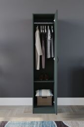 Home Discount Vida Designs Riano 1 Door Wardrobe Storage Organizer in Green - thumbnail 6