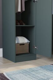 Home Discount Vida Designs Riano 1 Door Wardrobe Storage Organizer in Green - thumbnail 8