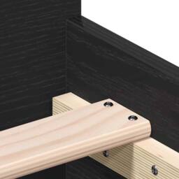 Berkfield Home Durable Bed Frame without Mattress Black Oak 90x190 cm Engineered Wood - thumbnail 8