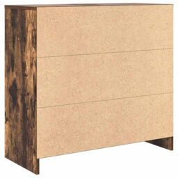 Berkfield Home Sideboard with Drawer Smoked Oak 80x34x76 cm Engineered Wood in Brown - Size: 80 x 34 x 76 cm - thumbnail 8