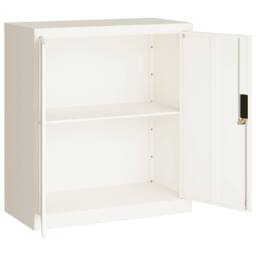Berkfield Home File Cabinet White 79x40x90 cm Steel - Size: 79 x 40 x 90 cm - thumbnail 4