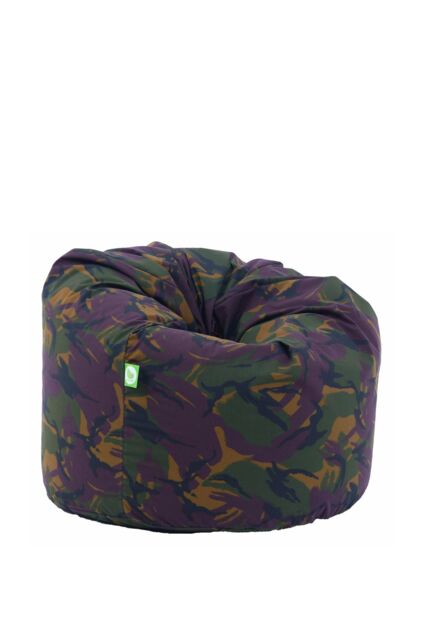 Bean Lazy Men's Cotton Green Army Camo Bean Bag Large Size - image 1