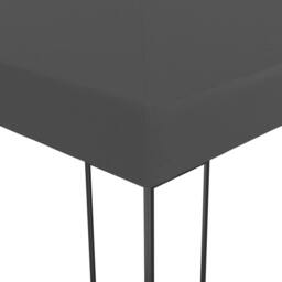 Berkfield Home Stylish Garden Marquee with LED String Lights 3x3 m Anthracite in Charcoal - thumbnail 5