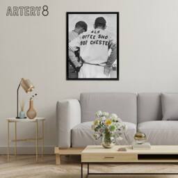 "Artery8 Watching Baseball game Dorothea Lange Framed Canvas Wall Art Print - Size: W18"" x H24""" - thumbnail 3