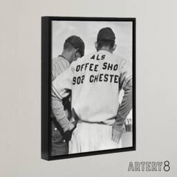 "Artery8 Watching Baseball game Dorothea Lange Framed Canvas Wall Art Print - Size: W18"" x H24""" - thumbnail 2