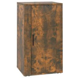 Berkfield Home Sideboard Smoked Oak 40x33x70 cm Engineered Wood in Brown - Size: 40 x 33 x 70 cm - thumbnail 1