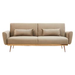 Orsina Comfortable Mink Velvet Sofa Bed, Functional Pull Out Sofa Bed For Livingroom, Modern Style Sofa Bed in Brown - thumbnail 6