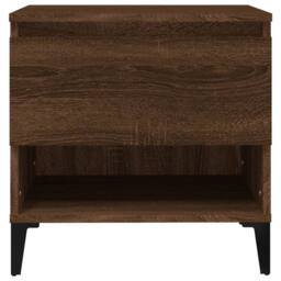 Berkfield Home Side Table Brown Oak 50x46x50 cm Engineered Wood - Size: 50 x 46 x 50 cm - thumbnail 6