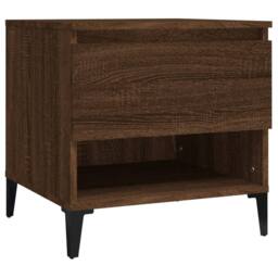 Berkfield Home Side Table Brown Oak 50x46x50 cm Engineered Wood - Size: 50 x 46 x 50 cm - thumbnail 3