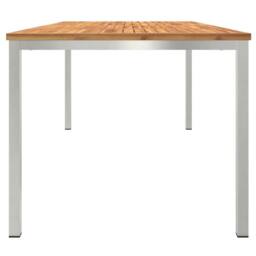 Berkfield Home Outdoor Dining Table 200x90x74.5 cm Solid Wood Acacia in Brown - thumbnail 6