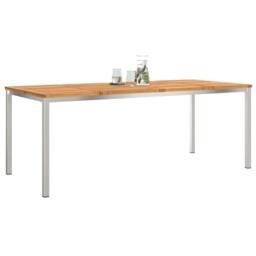 Berkfield Home Outdoor Dining Table 200x90x74.5 cm Solid Wood Acacia in Brown - thumbnail 3