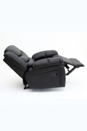 More4Homes Seattle Manual Recliner Armchair Home Lounge Bonded Leather Chair in Black - thumbnail 4