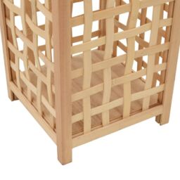 Berkfield Home Hanging Candle Lantern Holder Bamboo Natural in Beige - thumbnail 4