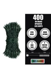 VFM e-Store Christmas Lights 400 LED 12m Xmas Tree Fairy Warm in White - thumbnail 2