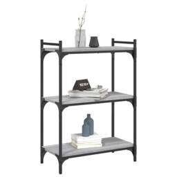 Berkfield Home Bookcase 3-Tier Grey Sonoma 60x30x86 cm Engineered Wood - Size: 60 x 30 x 86 cm - thumbnail 3