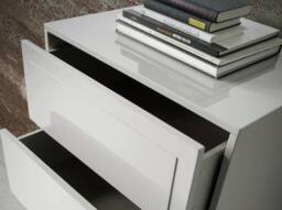 Angel Cerda Chiffonier, Beige & Walnut Wood, 4 Drawers, 120 cm High - thumbnail 5