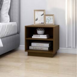 Berkfield Home Bedside Cabinets 2 pcs Honey Brown 40x34x40 cm Solid Wood Pine - Size: 40 x 34 x 40 cm - thumbnail 4