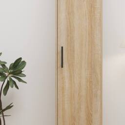 Moderna Oak Effect Single Wardrobe with Hanging Rail & Shelf in Brown - thumbnail 6