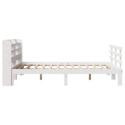 Berkfield Home Beautiful Bed Frame with Headboard without Mattress White 135x190 - Size: Double - thumbnail 7