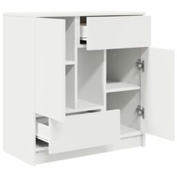 Berkfield Home Sideboard with Drawers & Doors White 70.5x34x74.5 cm - thumbnail 5